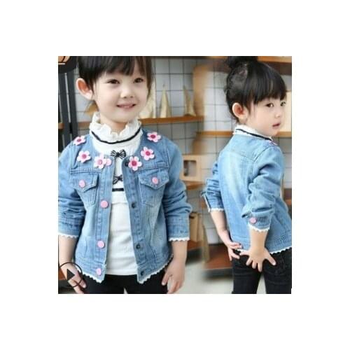 Girls denim coat spring autumn children fashion cotton princess tutu Jacket for baby girls kids shool clothes toddler outwear