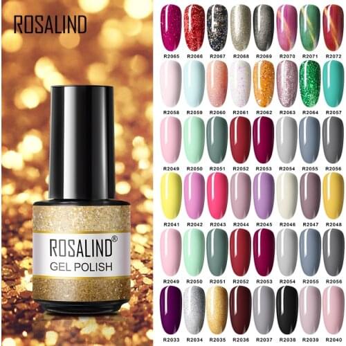 ROSALIND Nail Art 7ML Gel Polish 80 Color For Manicure Design UV Nail Polish Gel Lacquer Soak Off Semi Permanent Gel Nail Polish