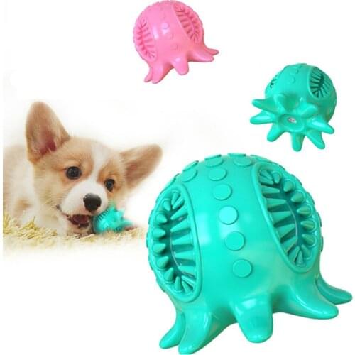 Dog octopus molar toy Chew Chewable Sound , TPR Toothbrush Ball, Suitable for Small, Medium and Large Dogs