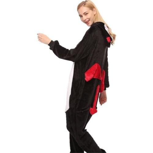 Kigurumi Black Demon onesies Pajamas Sets animal costume Pyjamas Unisex Cartoon Cosplay character pijamas sleepwear