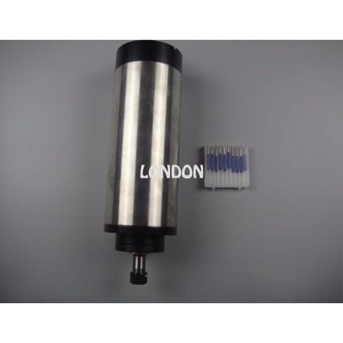 CNC spindle kit ER11 1.5KW water cooling spindle motor + 10 pieces cnc engraving bits
