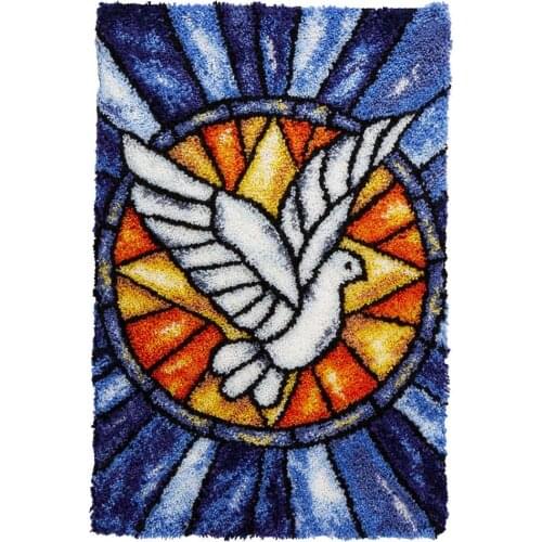 Carpet Embroidery Latch Hook Kits With Printed Canvas Crafts for Adults Peace Dove Tapestry Kits Home Decoration