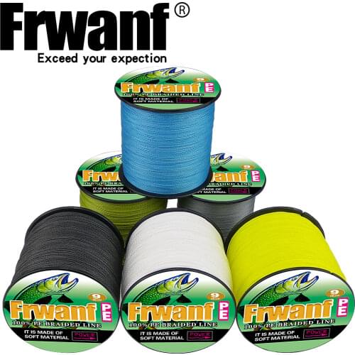 Frwanf 500m 9 Strands Braided Fishing Line 9 Braid Underwater Hunting Multifilament Line Everything for Fishing 0.8 15LB 0.14MM