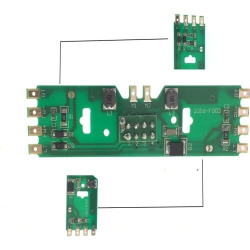 HO 1/87 Model Train Power Distribution Board With Status LEDs For DC And AC Voltage Railway Model Train Accessory With Resistor