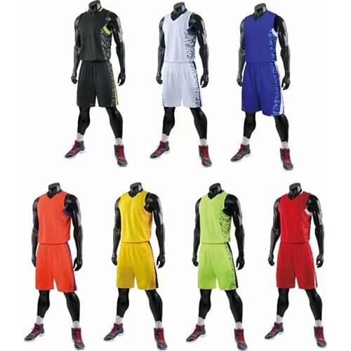 Men Basketball Set Uniforms Quick Dry Sports Kit Breathable Sleeveless Shirts Shorts Basketball Jerseys Training Tracksuits