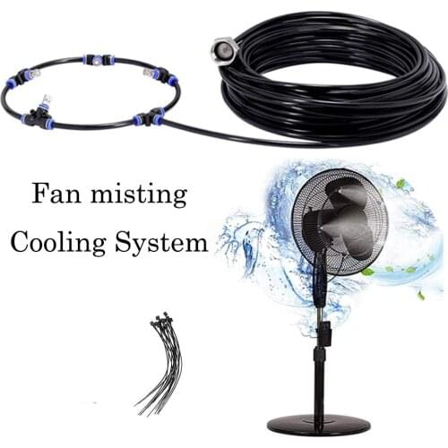 Mist Fan Ring Kit Water Sprayer Garden Outdoor Mist Fog Cooling System Machine Portable Patio Greenhouse Cooling Fan Ring