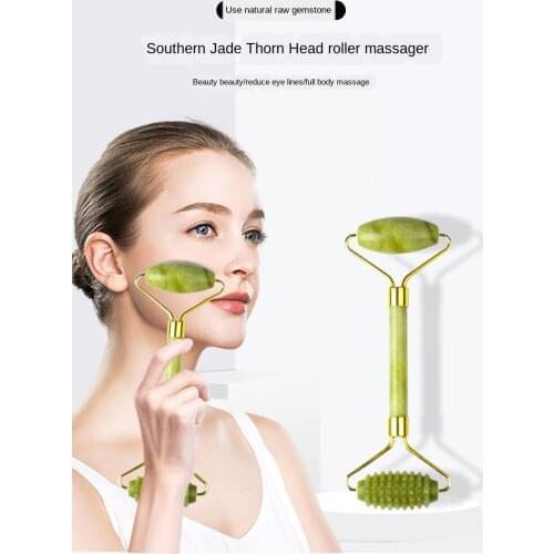 Jade Stone Facial Massage Roller for Face Eye Face Neck Natural Massager Thin Lift Beauty Slimming Tools Roller