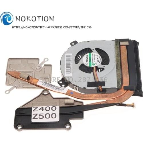 NOKOTION Radiator For Lenovo IdeaPad Z400 Z500 Laptop GPU CPU Cooling System heatsink fan LA-9061P LA-9063P