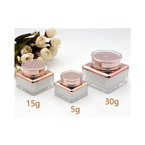 New Acrylic Bottle Cream Jar Nail Art Mask Cream Refillable Empty Cosmetic Makeup Container Bottle 5/15/30G