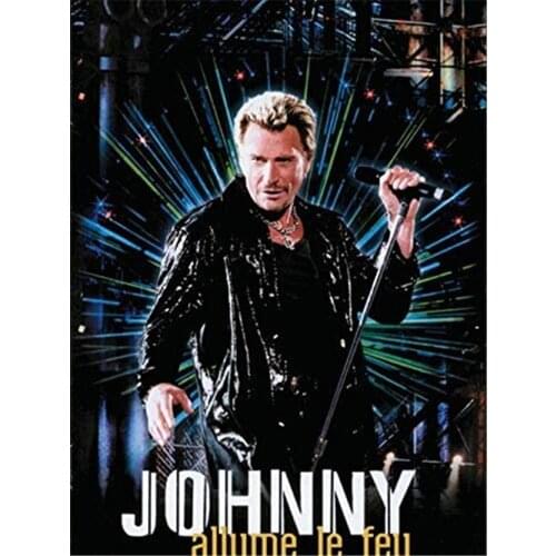 Johnny Hallyday Novelty DIY 11CT Cross Stitch Embroidery Kits Craft Needlework Set Printed Canvas Cotton Dropshipping