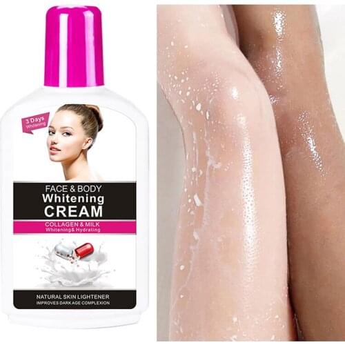 Milk Bleaching Face Body Cream Vitamin C Skin Whitening Moisturizing Body Lotion Skin Lightening Cream Facial Body Skin Care