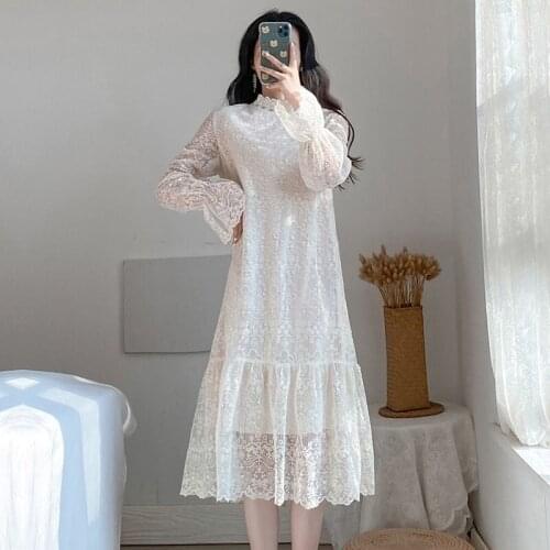 Dresses for Women Spring 2021 Lace Dress Overknee Long Skirt Vestido De Mujer Femme Robe