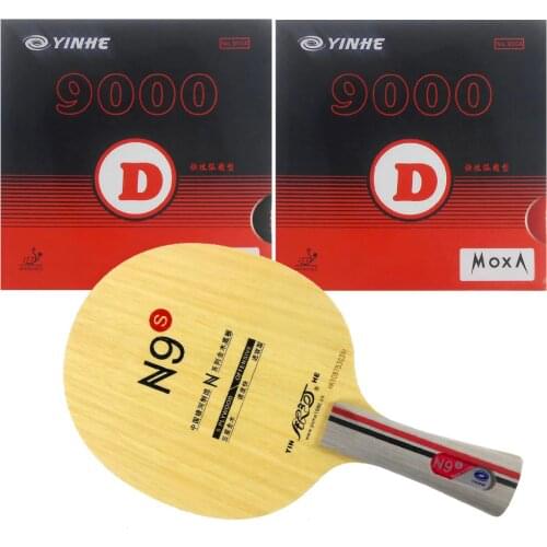 Pro Combo Racket Galaxy YINHE N9s with 2x Galaxy YINHE 9000D Rubbers Long Shakehand FL