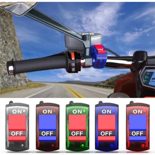 3Wires Universal Motorcycle Handlebar Flameout Switch ON OFF Button for Moto Motor ATV Bike DC12V/10A Black