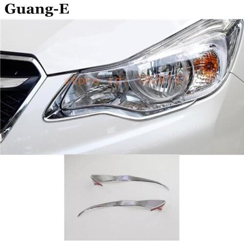 High Quality Front Fog Light Lamp Detector Frame Stick Styling ABS Chrome Cover Trim Sticks For Subaru XV 2012 2013 2014 2015