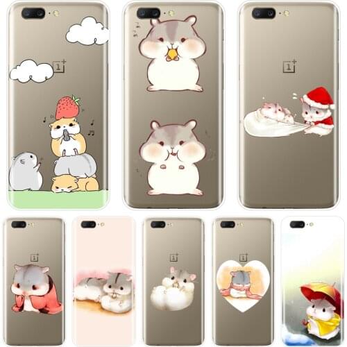 Back Cover For One Plus 3 3T 5 5T 6 6T Christmas Hamster Kawaii Cute Funny Soft Silicone Phone Case For OnePlus 6 6T 5 5T 3 3T
