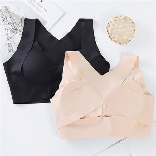 Women Seamless Bra Hunchback Corrected Front Buckle Underwear Female Sexy Gathered Adjustable Lingerie Ladies Fashion Bras