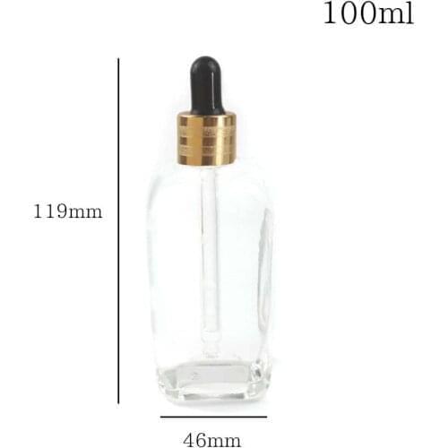 100ml High Volume Clear Glass Dropper Bottle with Pipette