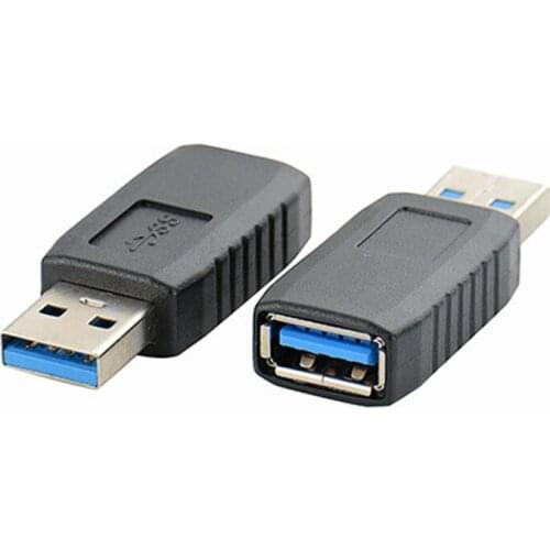 2pcs USB 3.0 A Male To A Female Adapter USB3.0 AM To AF Coupler Connector Extender Converter for Laptop PC