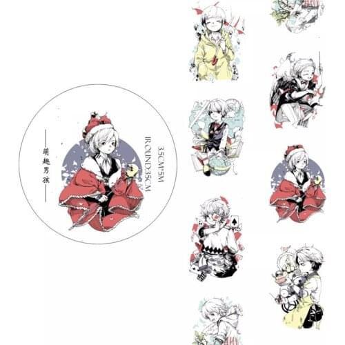 2020 Lovely Facetious Boys Washi Tapes Bullet Journal Masking Tape Adhesive Tape DIY Scrapbooking Washi Stickers