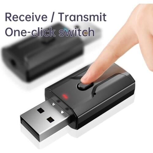 4 in 1 5.0 Bluetooth Adapter USB Wireless Bluetooth Transmitter Receiver Music Audio for PC TV Car Hands-free 3.5mm