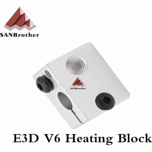 Aluminium V6 Heat Block For E3DV5 V6 J-head Extruder HotEnd 3D Printers Parts Heater Hot End Heating Accessories 20*16*12mm