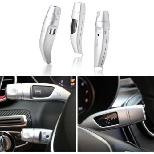 For Mercedes Benz GLC C E CLA GLA Class W205 W213 3pcs/set Chrome Wiper Shift Lever Cruise Sequins Covers Frame Sticker Trim