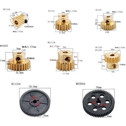 HSP11164 reduction gear 64T HSP03004/58T/17T/18T/21T/23T/26T motor gear 0.6 mode