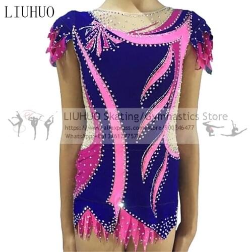 Ice Skating Dress Women Purple Quality crystals Competition Girls Gymnastics ballet Shiny leotards for Children