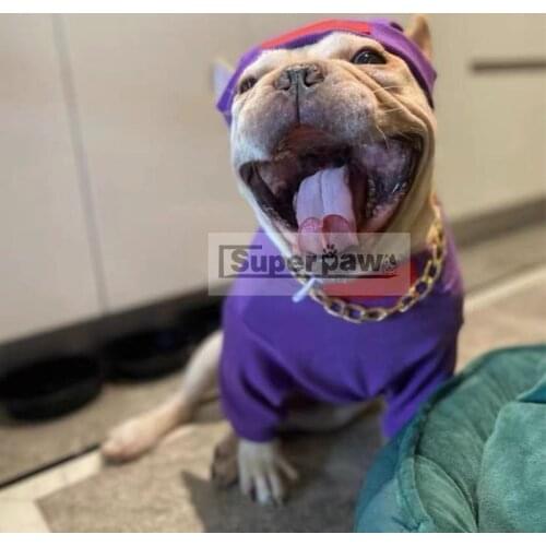 French Bulldog Undershirt Hat Set Pet Dog Hoodie Jersey Sweater Winter Warm Clothes Coat Jacket For Small Medium Dogs Pug WSC17