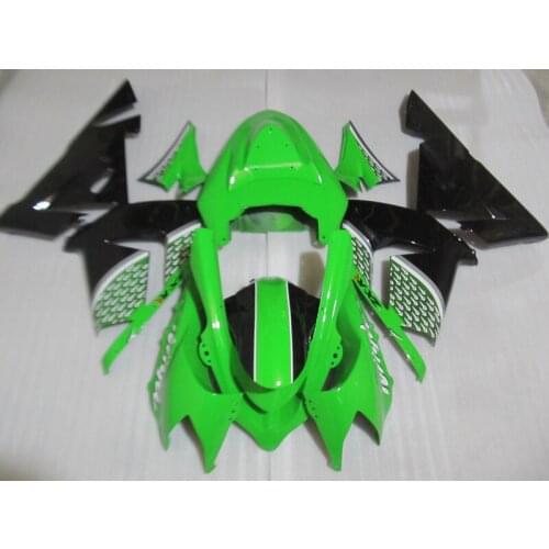 Custom painted Fairing kits for Kawasaki ZX10R 2004 2005 NINJA ZX-10R 04 05 black green aftermarket fairings set YV22