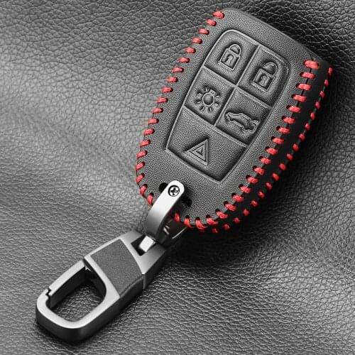 Leather Key Cover For Volvo Xc90 V50 S40 C70 S60 D5 C30 Key Case Funda Llaves Car Key Cover Keychain Remote Control Keys Holder