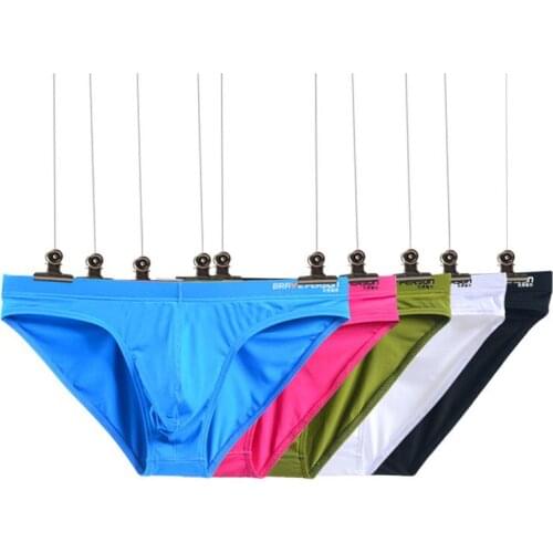 Men swimwear convex u pouch swimming brief sexy bikini swimsuit low waist sunga masculina elastic beach bathing surf briefs