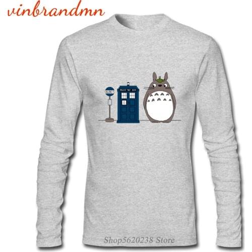 2020 Hot-sale Vogue Totoro Long Sleeve T Shirts Miyazaki Hayao Cartoon Graphic T-Shirts Anime Spirit Away High Quality Tshirts