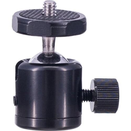 Mini Ball Head 1/4\" Screw Mount 360 Swivel Metal Stand Holder for DSLR Camera