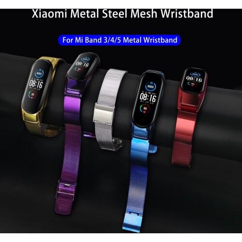 Metal bracelet For Mi band 2 3 4 5 NFC Stainless Steel Replacement Strap For Xiaomi Mi Band 5 Band4 Strap Miband 5 Accessories