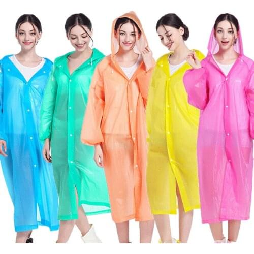 1 X Disposable Adult Emergency Raincoat Clear Raincoat In The Open Air Waterproof Walks Journey Cover Camp