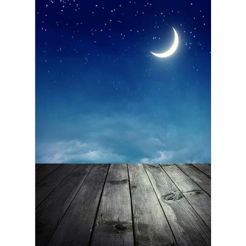 Night Starry Sky Moon Photographic Backdrops Custom Photo Studio Photocall Background for Children Baby Portrait Photophone