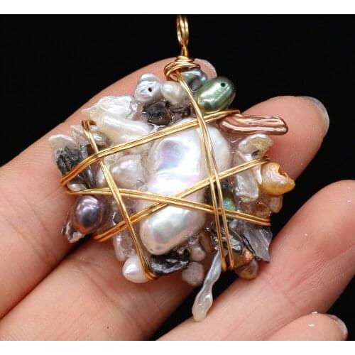 New Style Pendant Natural Freshwater Pearl Irregular Winding For Jewelry Making DIY Necklace Bracelet Accessory
