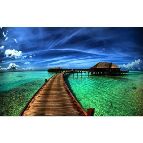 Bora Bora Beach Art Film Print Silk Poster Home Wall Decor 24x36inch