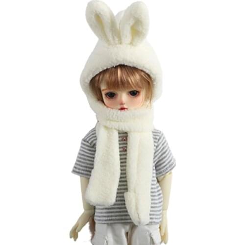 1/6 bjd Doll hat with scarf shape of rabbit and bear doll clothes accesories cool stuff our generation cool stuff boy girl gift