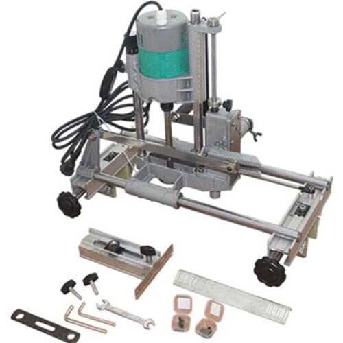 Wooden door lock perforating slotting machine woodworking mortise tenoning machine keyhole drilling machine drilling machine