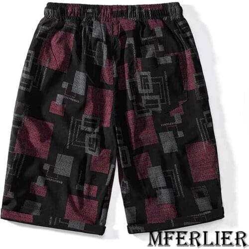Summer men casual shorts Camouflage checkered geometry elasticity plus size 7XL 8XL 9XL korea style shorts fashion high street