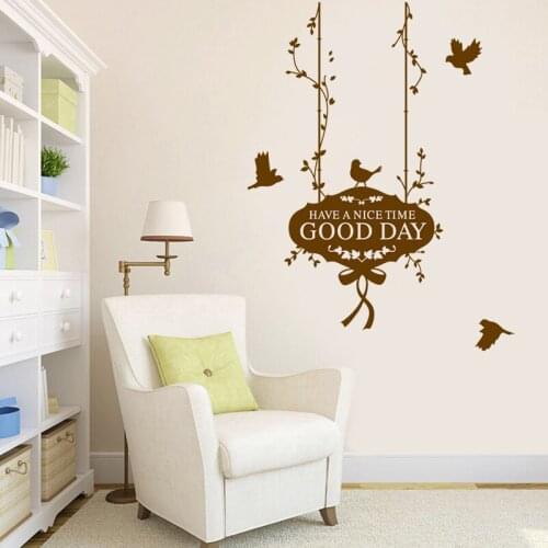 Creative birdcage wall sticker PVC Material DIY Vine bird nest art wall decals For Living room bedroom Kids room decor sticker