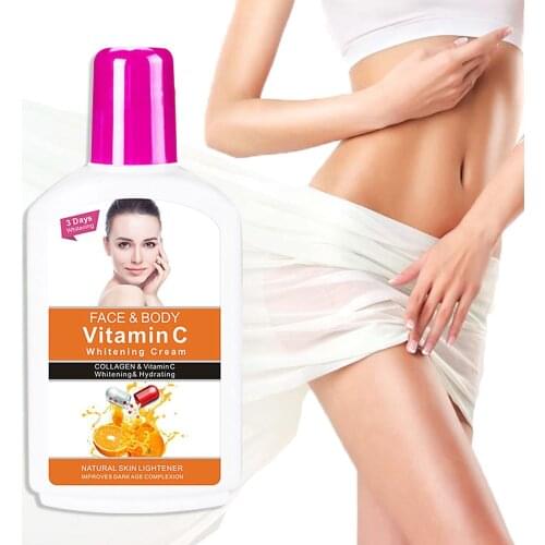 Vitamin C Carrot Bleaching Facial Body Cream Skin Whitening Moisturizing Body Lotion Skin Brightening Cream100g