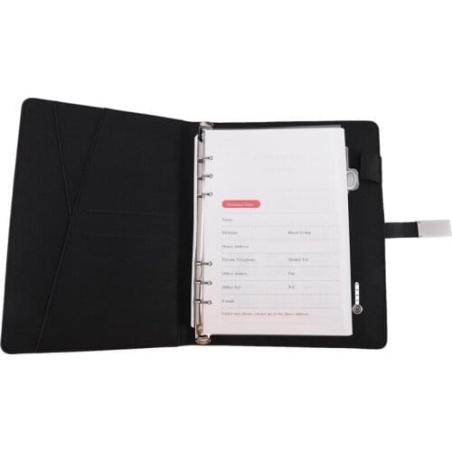 Qi Wireless Charging Note Book Power Bank Notebook MultiFunctional 8000MAh Power Bank Binder Spiral Diary Book+USB Flash Disk