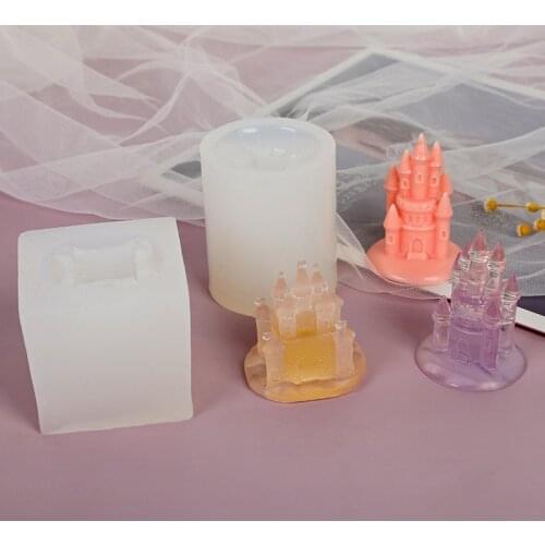 Mirror Three-dimensional Princess Castle Silicone Aromatherapy Plaster Chocolate Candy Mold