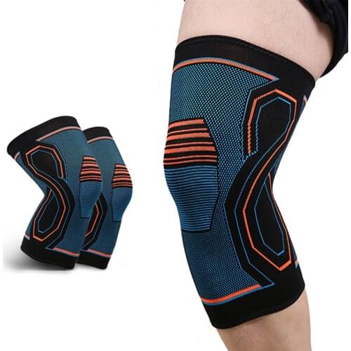 1PC Compression Knee Brace Workout Knee Support for Joint Pain Relief Running Biking Basketball Knitted Knee Sleeve for Adult