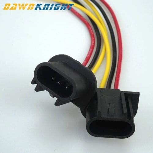 2PCS H13 Bulb Male Femail Connector Headlight Connector Fog Light Plug Socket High Quality Antioxidant Cable 2.5mm In Diameter