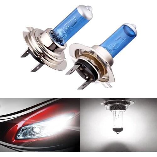 2PCS Super Bright H7 White Fog Lights Halogen Bulb 100W 12V High Power Car Headlights Lamp 5000K Car Light Auto Fog Lamp